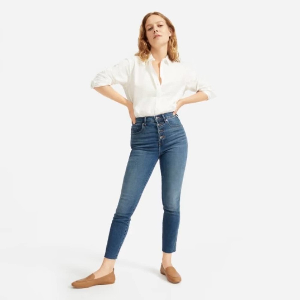 EVERLANE The Vintage Skinny Jean High Rise Authentic Stretch {QQ26}